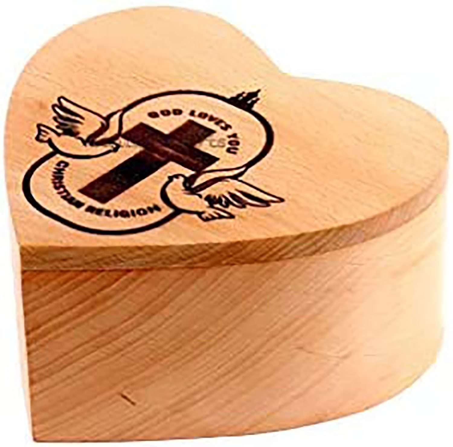 Unique Wood Heart Shaped Cremation Urn for Human Ashes Engraving | Handcrafted Wooden Box for urn | Wood Urn Box manufacturer & supplier
