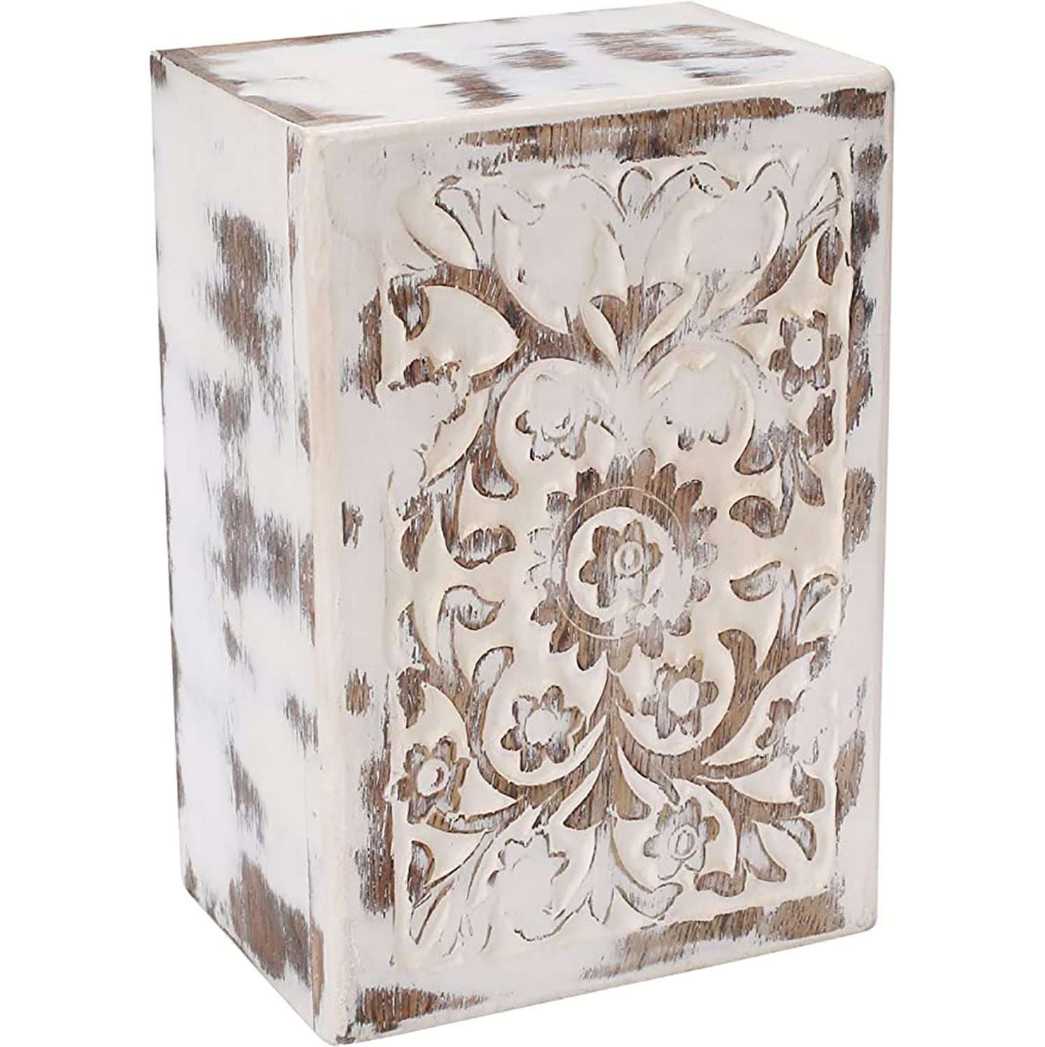 Beautiful Hand Carved design Urn Box for Human Ashes Adult | Cremation Urn box