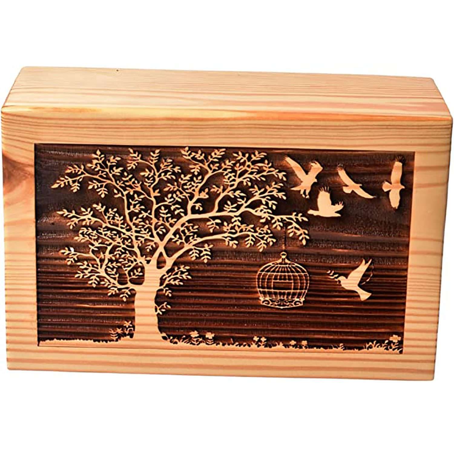 Hand carved Urn Wooden Box | Premium Wooden Box for Human ashes with beautiful design | Wood Urn Box manufacturer & supplier