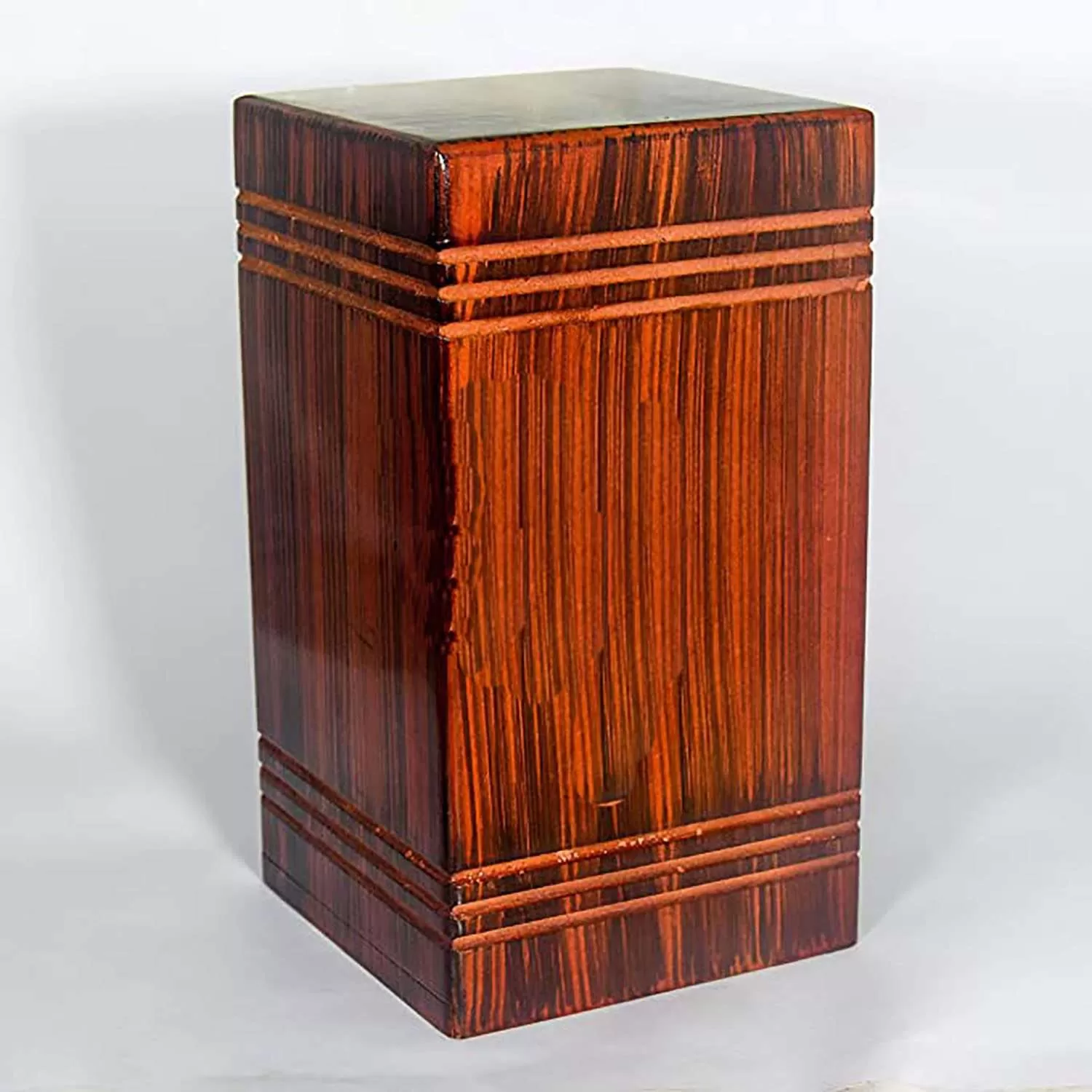 Handcrafted Cremation Urn Box for Human Ashes | Large Wooden Urn Box