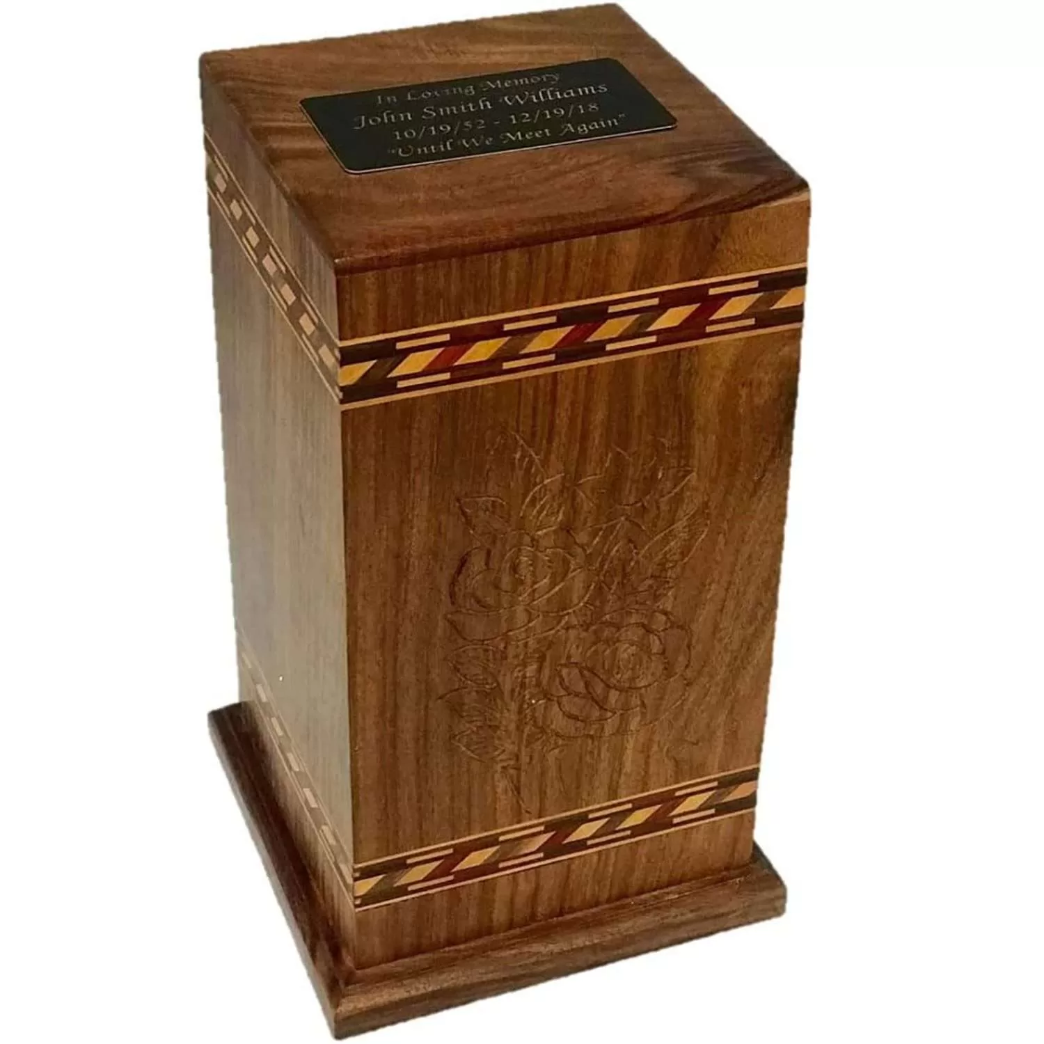 Handcrafted Cremation Urn Box for Human Ashes