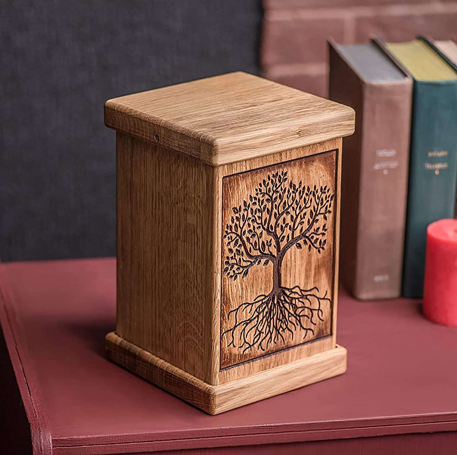 Gorgeous Tree of life Urn Box for human ashes | Handcrafted Cremation Urn Box | Wooden Urn Box manufacture & supplier
