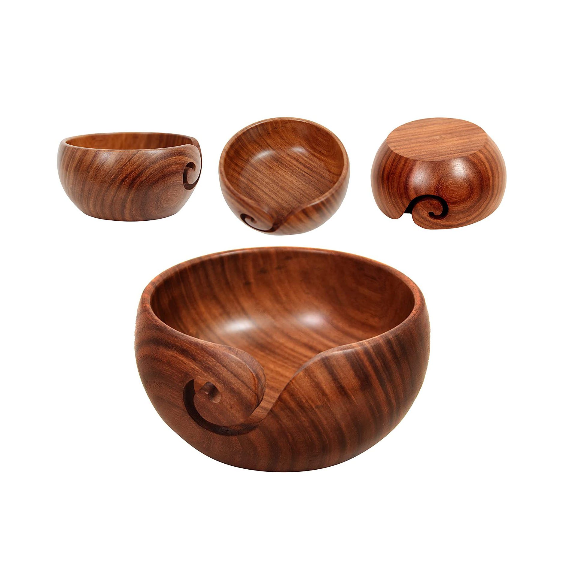 Nautical Wood Knitting Bowl | Premium Wooden Yarn bowl | Knitting & Crocheting Accessories