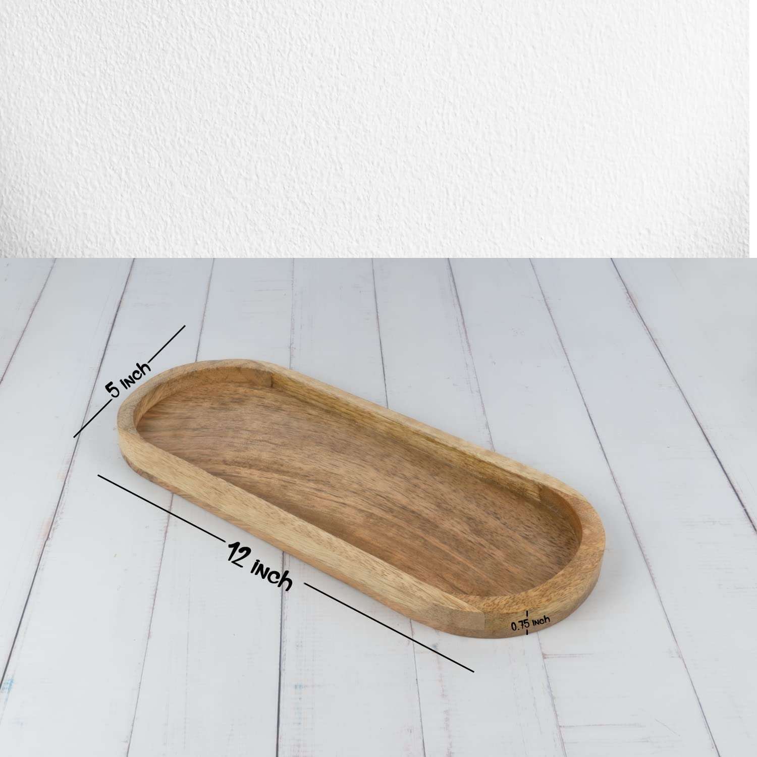 Wooden Serving Tray Set of 2 | Serving Platter Unique & Stylish Design