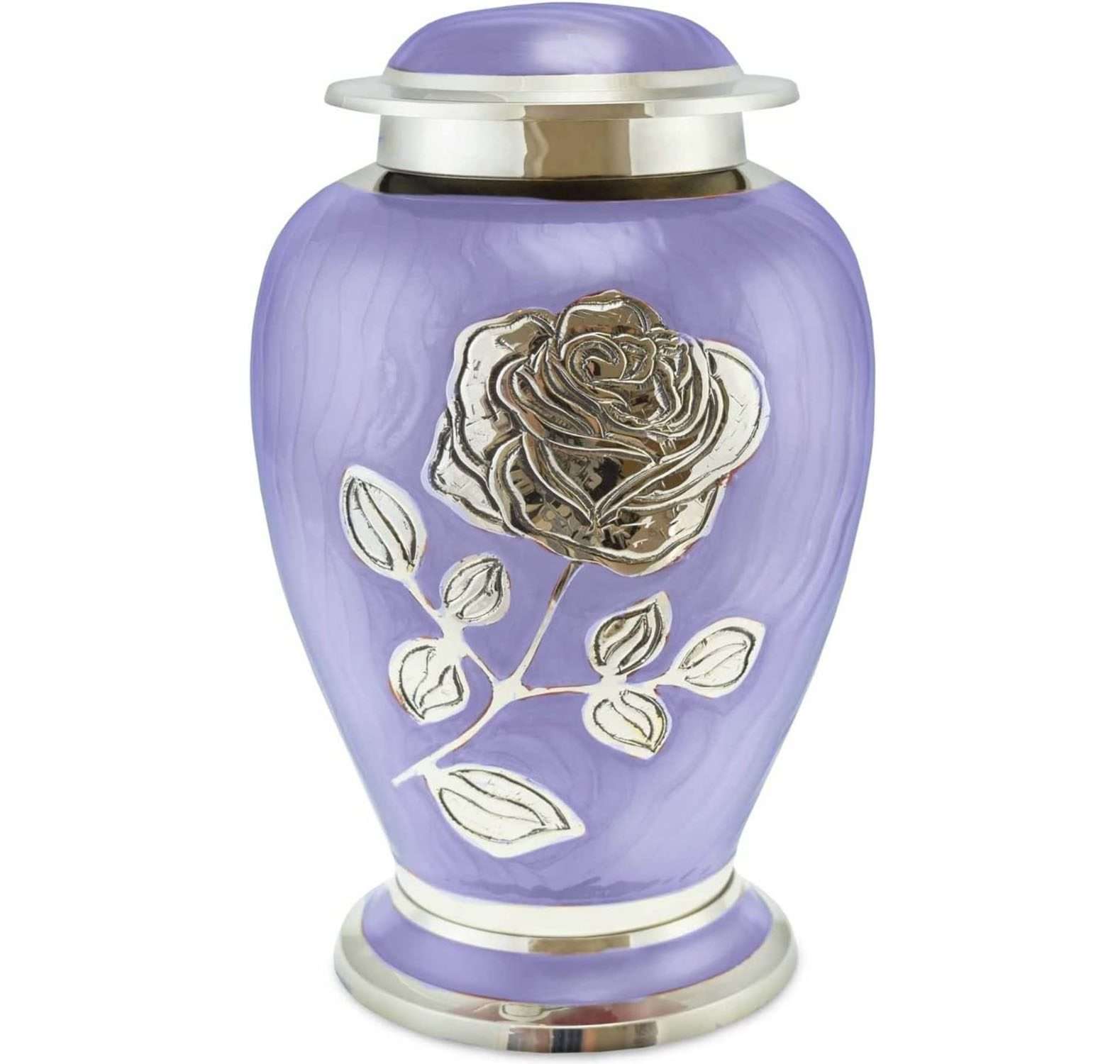 Purple Cremation Urn for Ashes | Brass Rose Urn