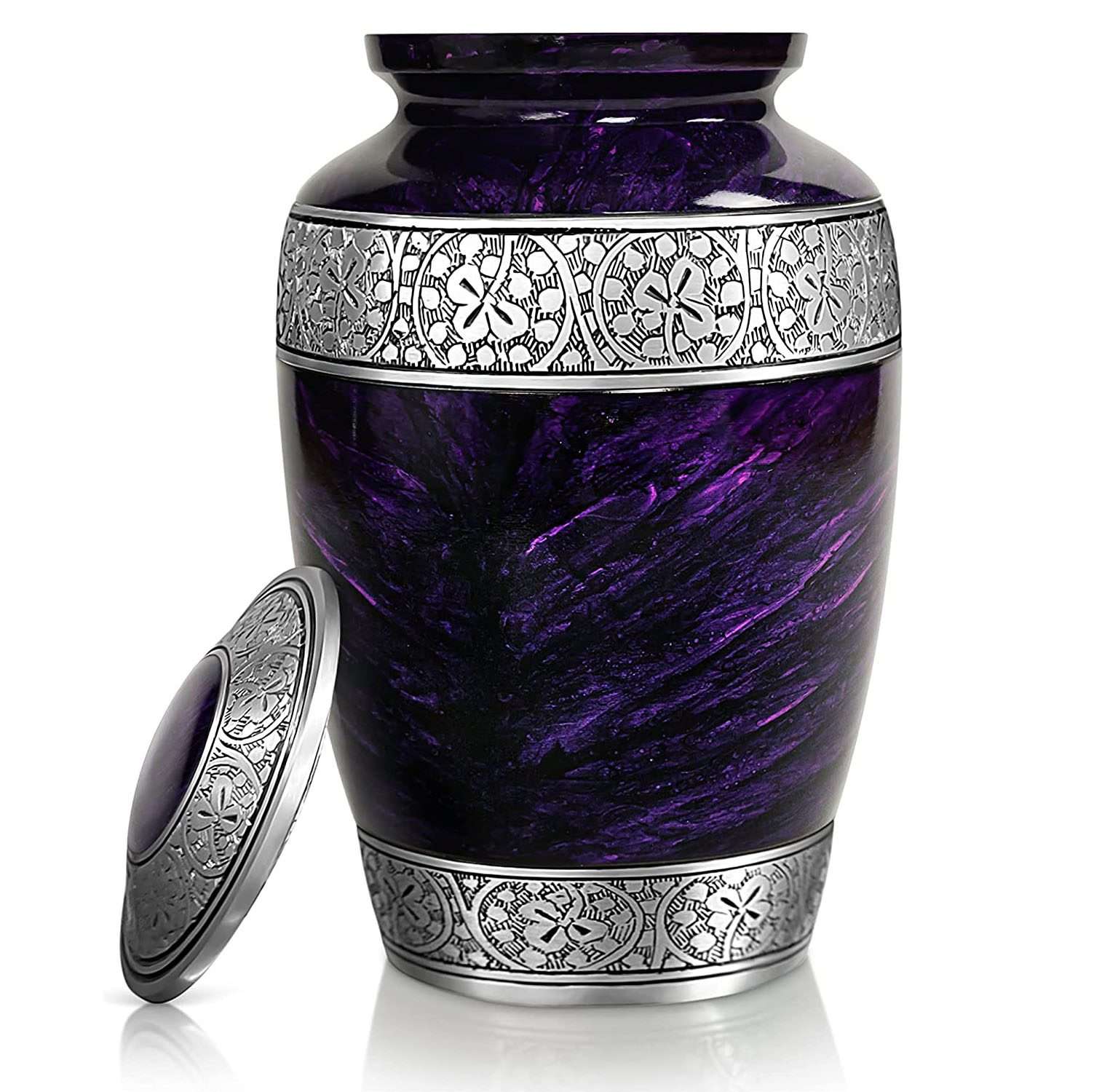 Cremation Urn for Human Ashes | Gorgeous Purple Handcrafted Adult Urn