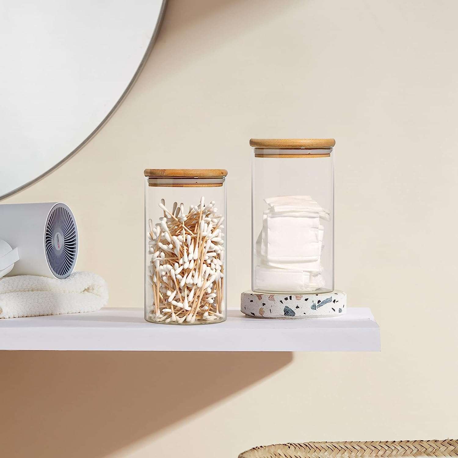 Large Glass Jars with Airtight Wooden Lid | Wood Storage Container wholesale