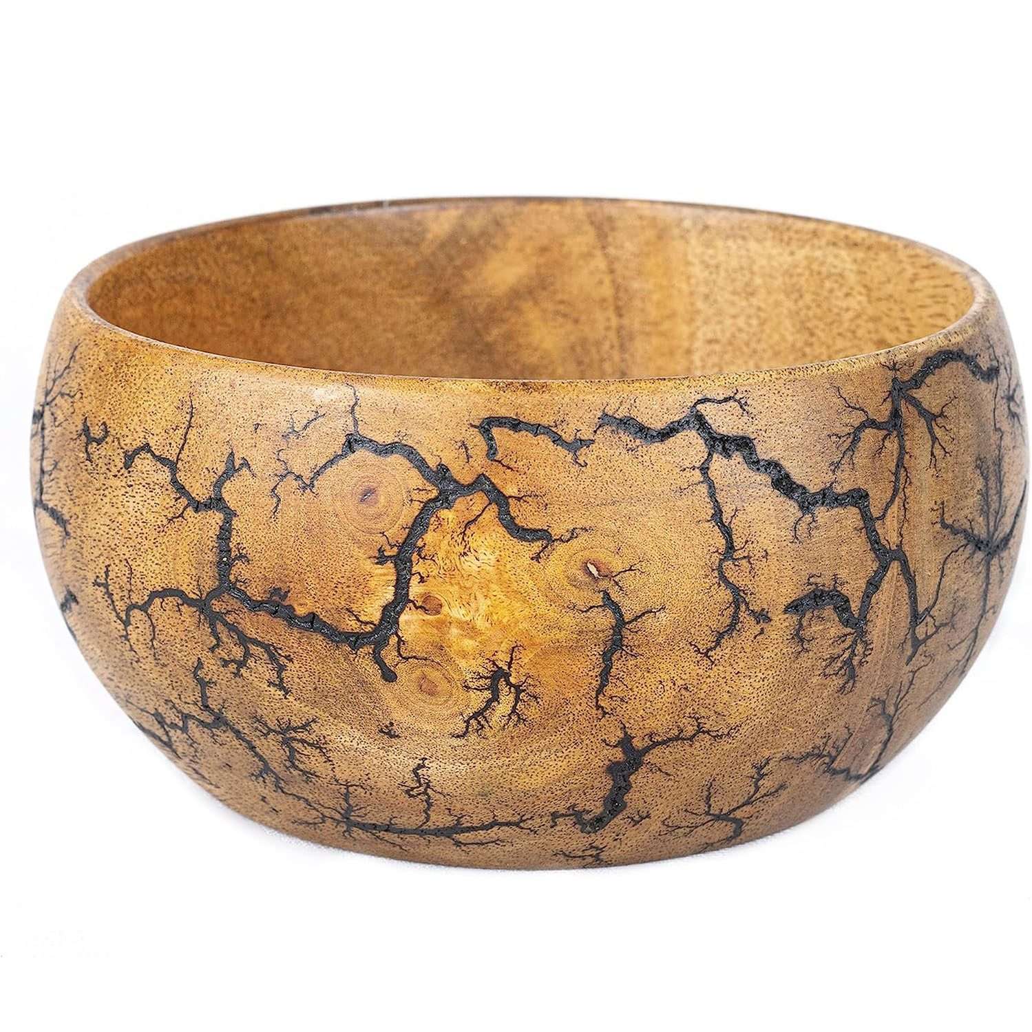 Wood Fractal Burn Bowl | Rustic Wooden Bowl