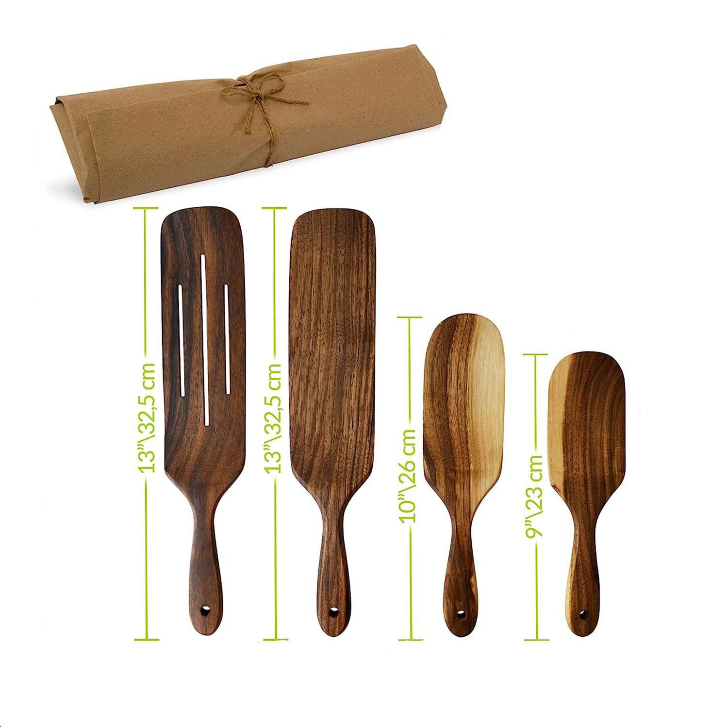 Handcraft Wooden Spoons | for Cooking Kitchen Utensils Spatula Set Spurtle Supplies|