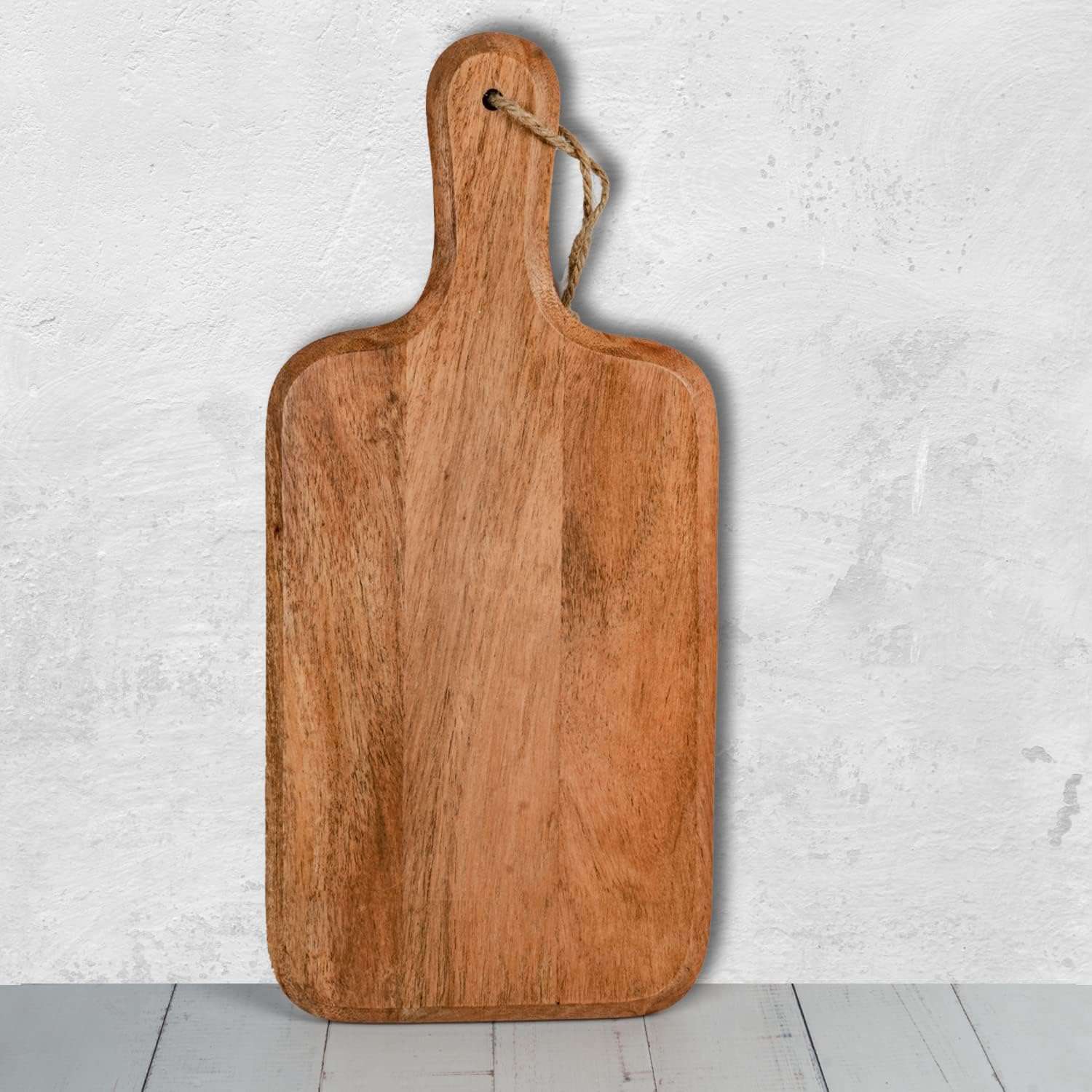 Handcrafted Acacia Wood Cutting Board | for Meat, Cheese, Bread, Vegetables & Fruits | with Grip Handle