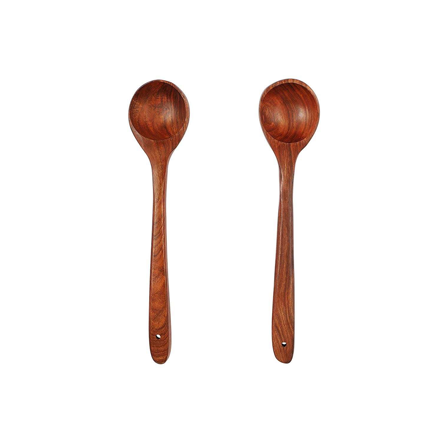Handcrafted Wooden Rustic spoons | Set of 2 Indian Rosewood Spoons