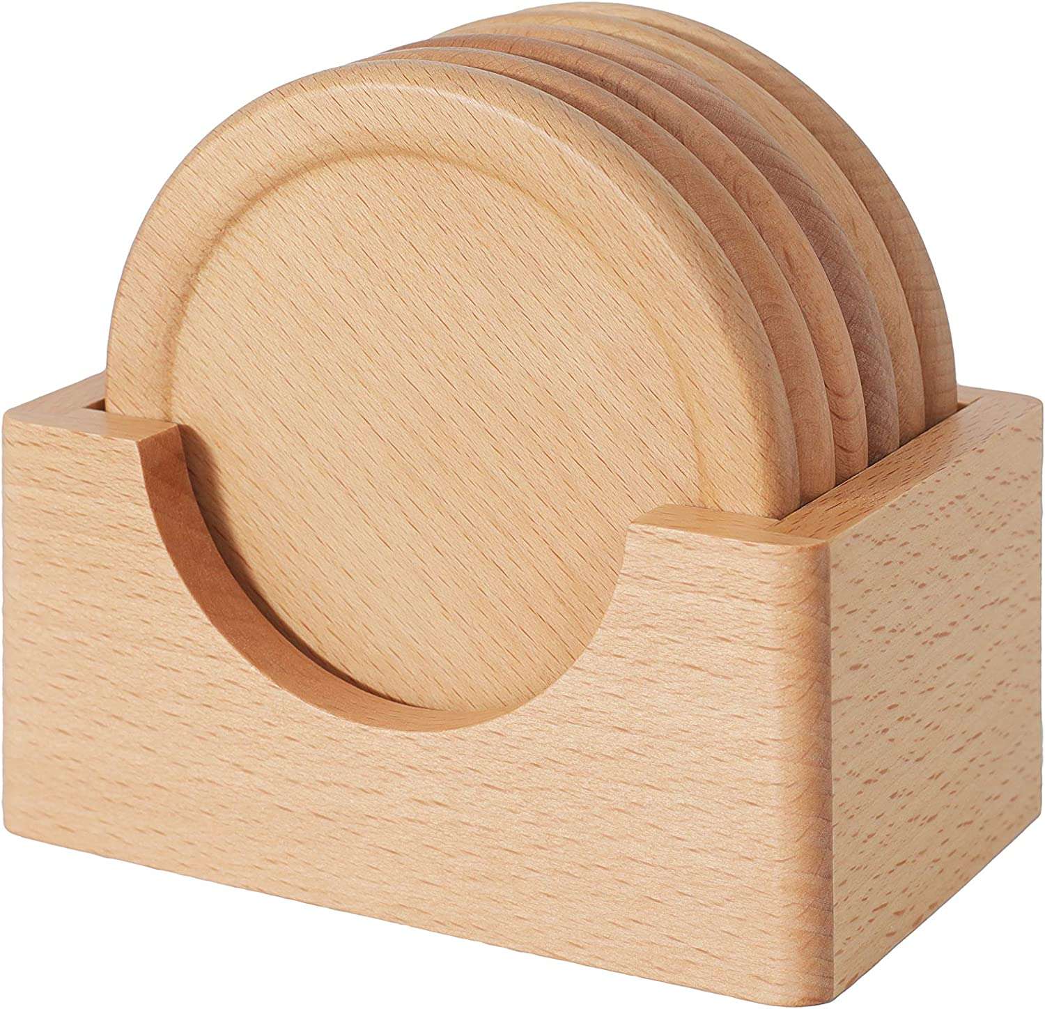 Premium Wood Coaster Set | 100% nautural Beechwood Coasters