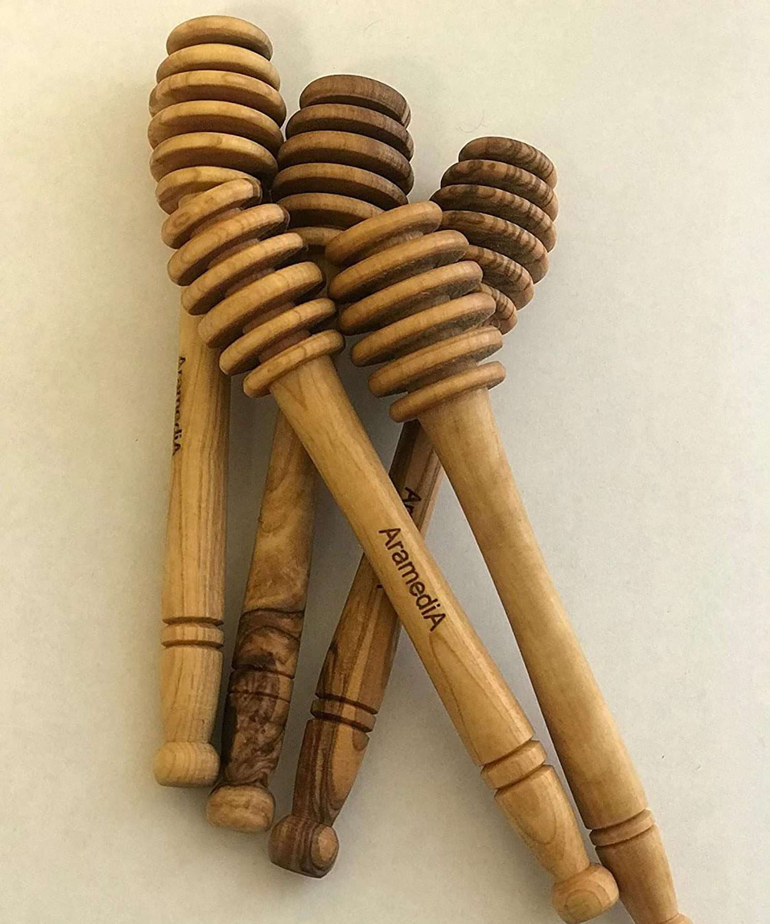 Wooden Long Handcrafted | Wooden Food Grade Honey Dipper Stick | (Pack of 2)
