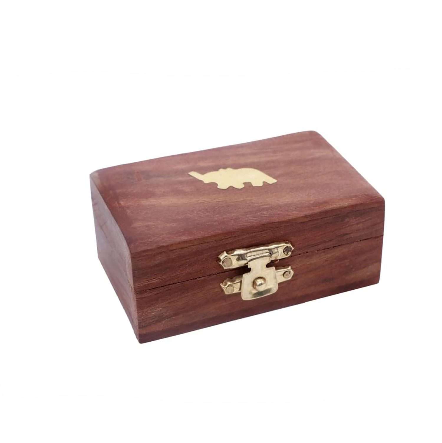 Handcrafted Wooden Jewellery Box for Women | Jewel Organizer | Hand brass, small ring box for girls and a best handmade gifting product